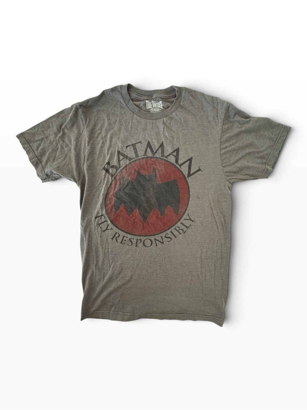 Batman 'Fly Responsibly' Graphic Tee - Gray size s